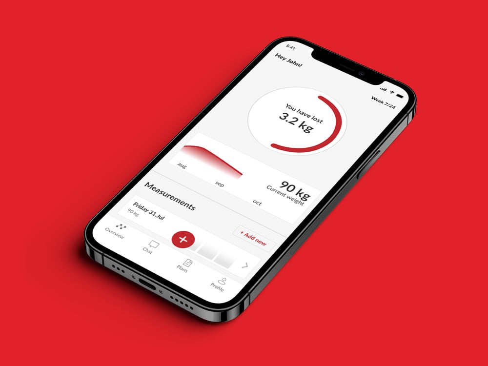 Another mockup of the coaching app showcasing more features.
